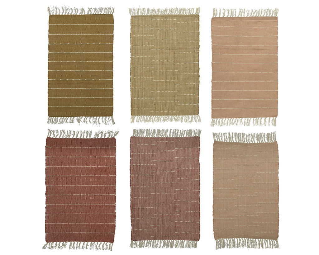 ALFOMBRA ALGODON - 6 COLORES - PRECIO UNIDAD - L60-W90-H0.02cm