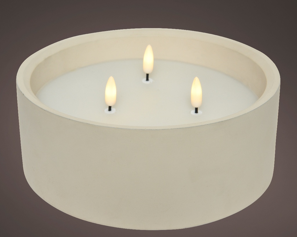 VELA LED EXTERIOR BAT BLANCA dia20-H8cm-3L