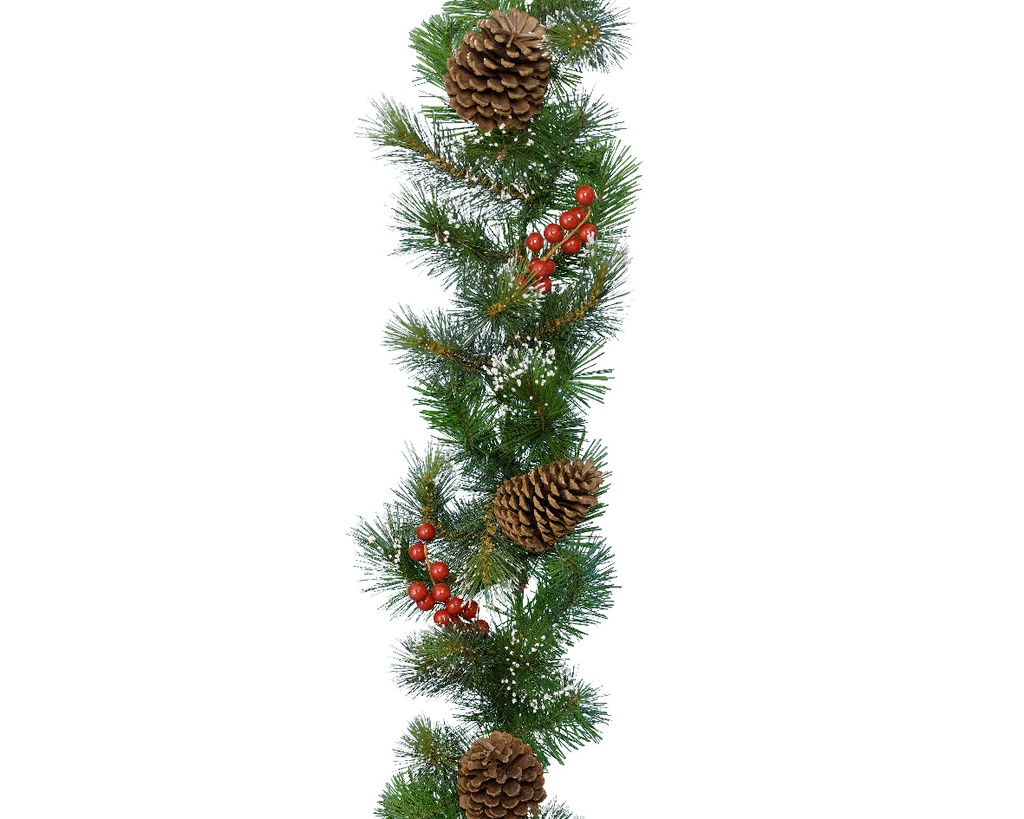 IPSWICH GARLAND SNOWY GREEN/WHITE L270-W30-H10cm