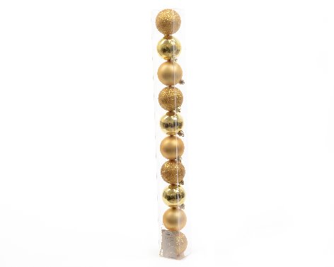 BAUBLES SHATTERPROOF LIGHT GOLD dia6cm
