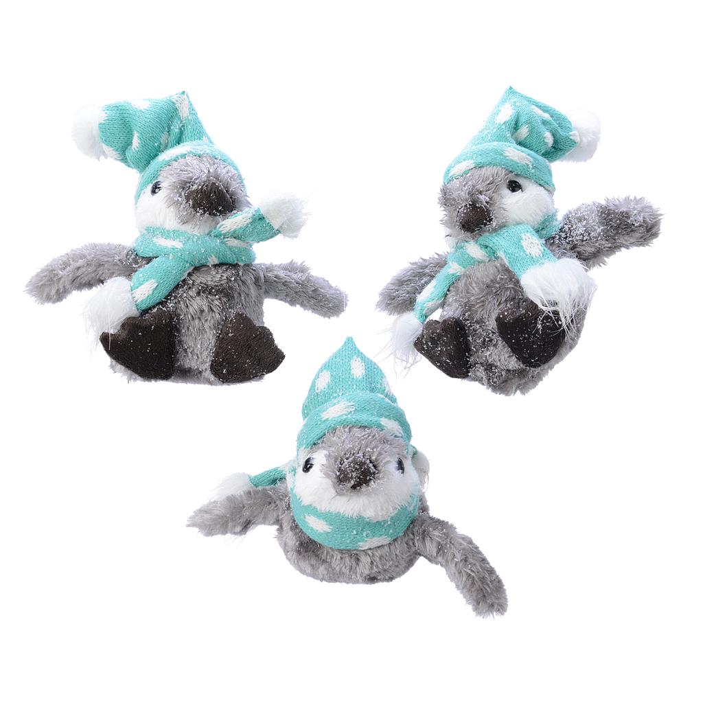 PINGOUIN SUSP GRIS - 20CM - 3 ASSORTIMENTS - À L'UNITÉ 