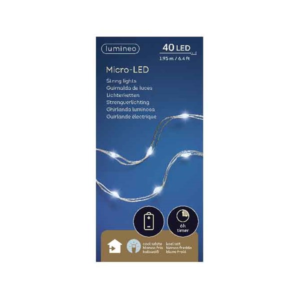 MICRO LED STRINGLIGHTS BO INDOOR 195CM-40L