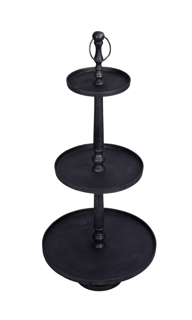 ETAGERE ALUMINIO 3 PISOS - GRIS ANTRACITA - D40/H91CM