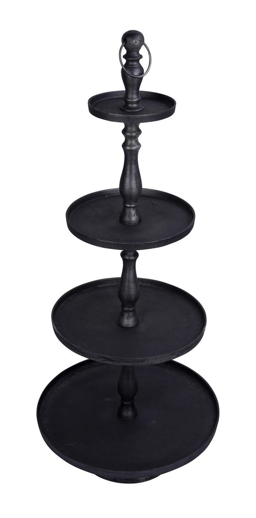 ETAGERE ALUMINIO 4 PISOS - GRIS ANTRACITA - D50/H116CM