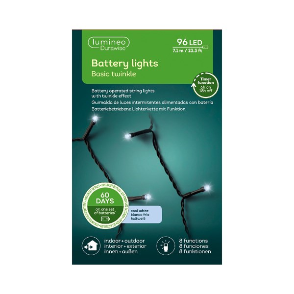 GUIRNALDA NEGR 710CM-96LED/FRI/BAT/PAR/TIM/EXT UD