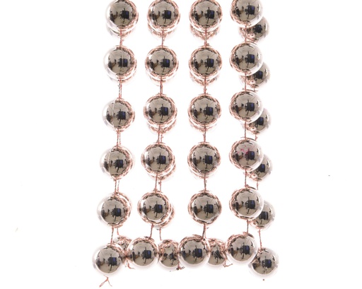 ***BEAD GARLAND XXL PLASTIC BLUSH PINK dia2.00-L270.00cm