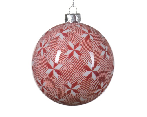 ***BAUBLE POLYFOAM RED L8.00-W8.00-H9.30cm