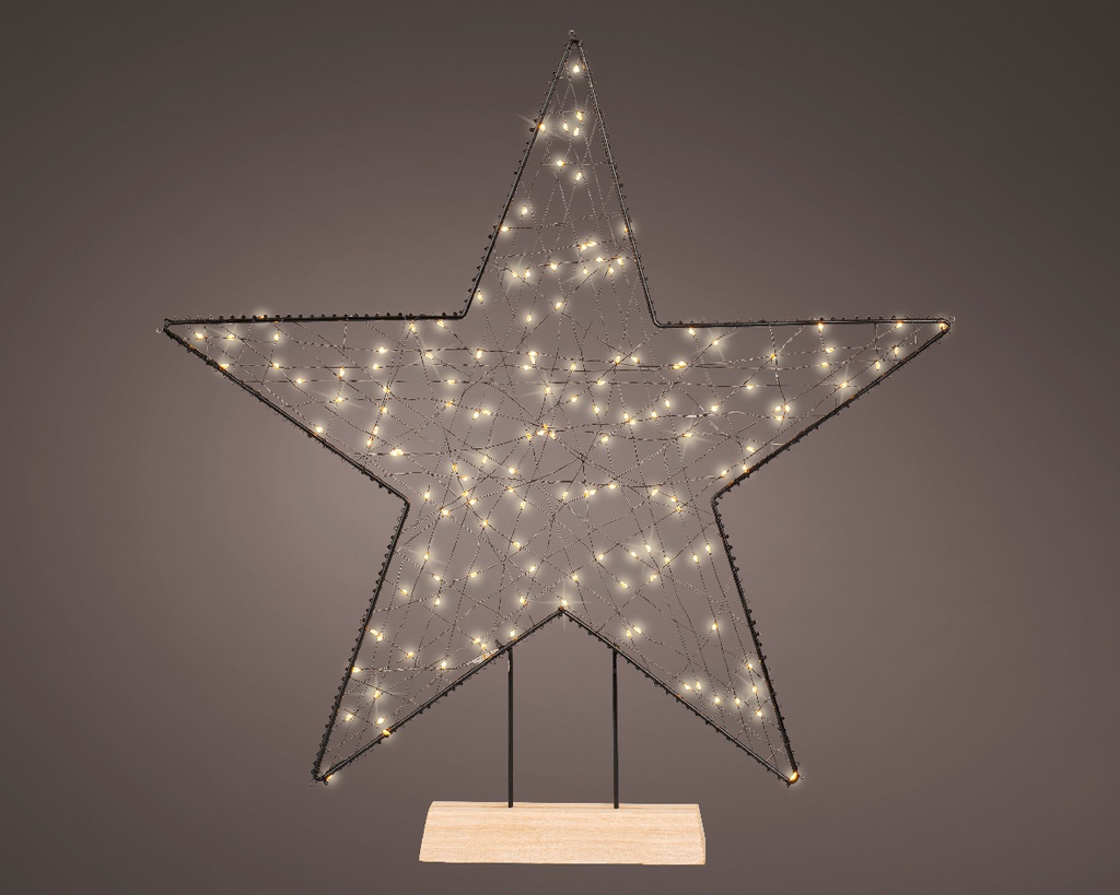 ÉTOILE SUR SOCLE NOIR/CLASSIC WARM - L4.00-W58.00-H58.00cm-150L