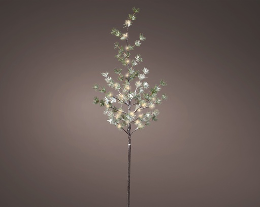 BRANCHE DE SAPIN D'INTERIEUR LED - BATTERIE INCORPOREE - LUMIERE CHAUDE - VERT - dia15.00-H120.00cm-26L