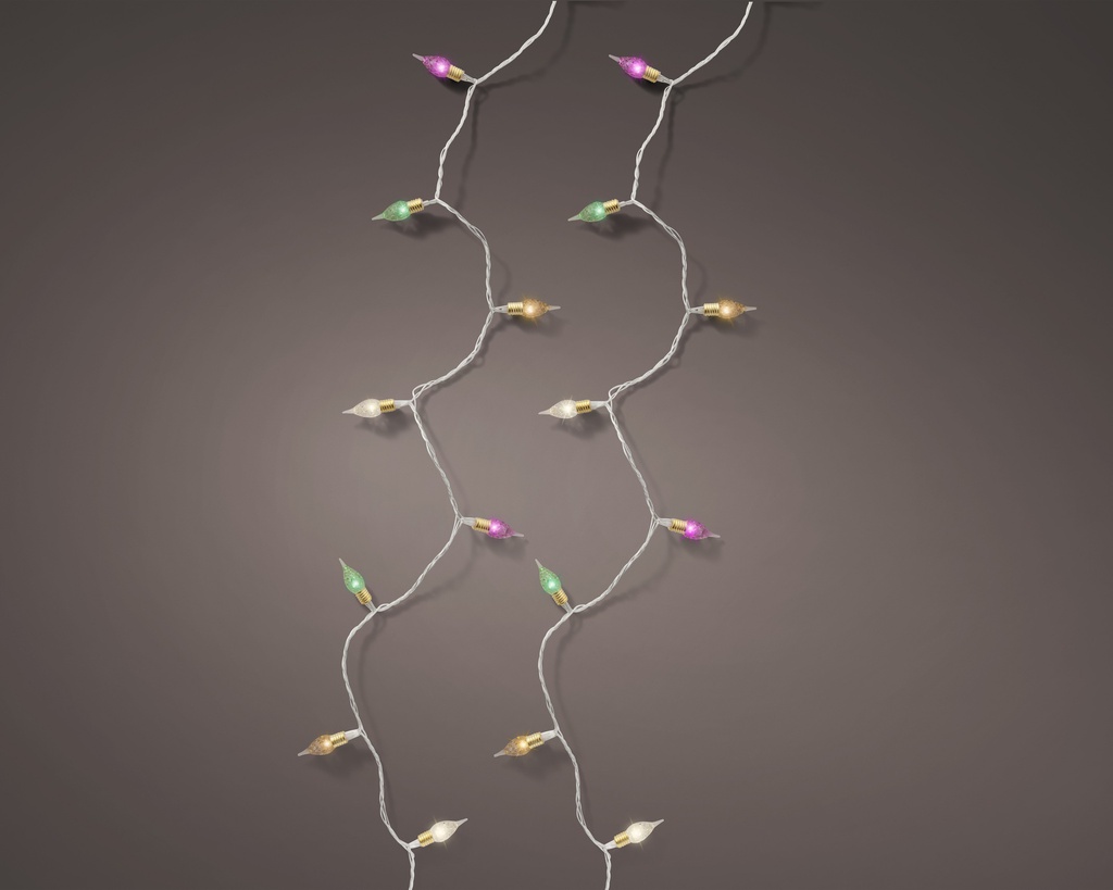 GUIRNALDA VINTAGE LED INT TRANSPARENT/WARM WHITE/LIGHT GREEN/CLASSIC WARM/PINK 1790cm-180L