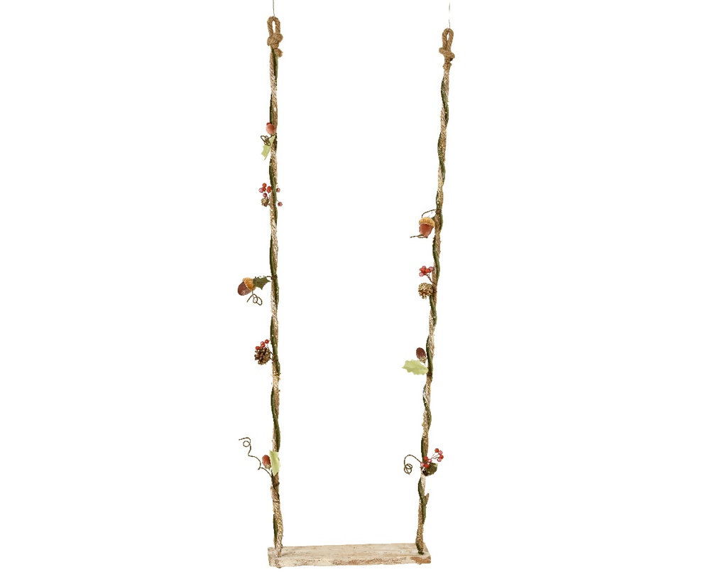 BALANCOIRE EN BOIS NATUREL - L15.00-W45.00-H140.00cm