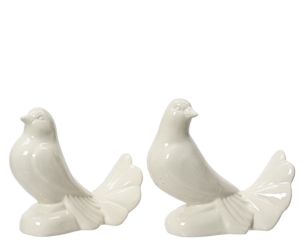 ***PIGEON PORCELAIN WHITE L18.00-W8.00-H15.50cm