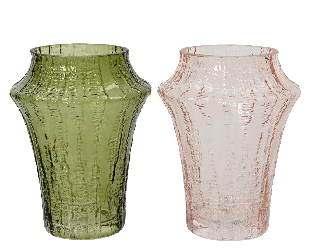 JARRON CRISTAL - dia15.50-H21CM - 2 COLORES - PRECIO UNIDAD