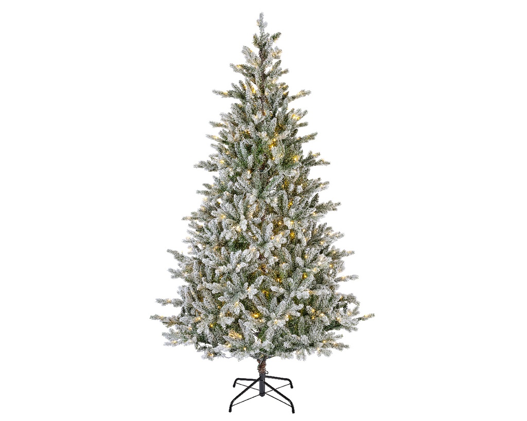ABETO ALLISON NEVADO CON LUZ VERDE/BLANCO/CALIDA dia152.00-H240.00cm-560L