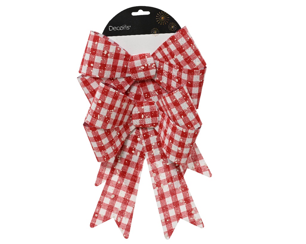 ***BOW POLYESTER WHITE/RED L1.00-W23.00-H29.00cm