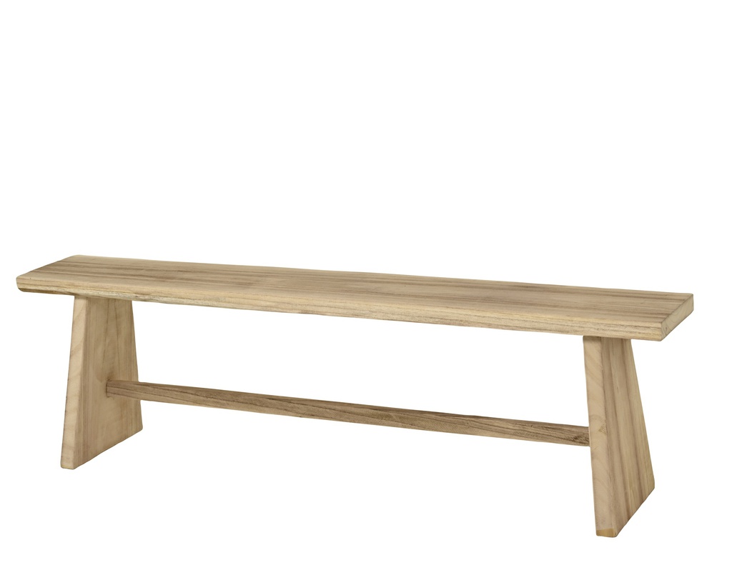 ***BENCH PAULOWNIA WOOD NATURAL L26.00-W160.00-H47.50cm