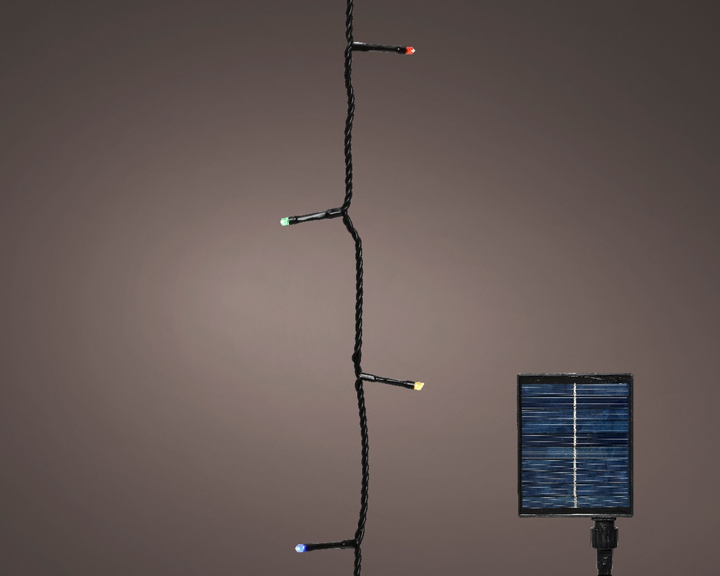 GUIRLANDE BASIQUE NOIRE SOLAIRE - MULTICOLORE - 1800.00cm-240L