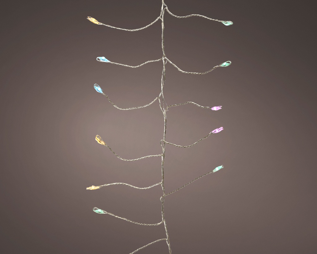 GUIRLANDE COMPACTE - MICROLED MULTICOLORES - ARGENT - 600cm-480L