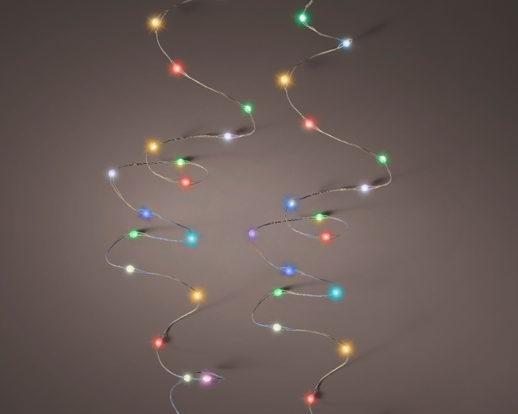 BANDE MICROLED MULTICOLORES - ARGENT - 595cm-120L
