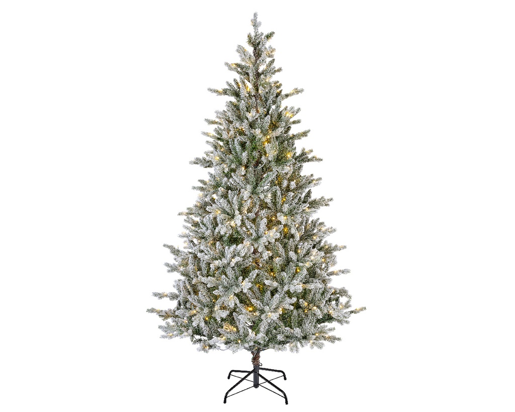 ARBRE ALLISON ENNEIGE AVEC LUMIERE CHAUDE - VERT/BLANC - QUALITE - dia112.00-H180.00cm-320L