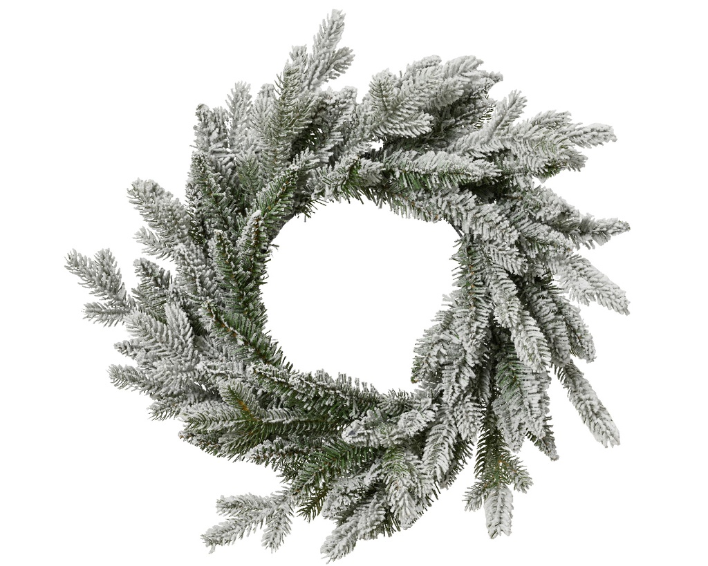 CORONA GRANDIS WREATH NEVADO VERDE/BLANCO dia80.00-H10.00cm