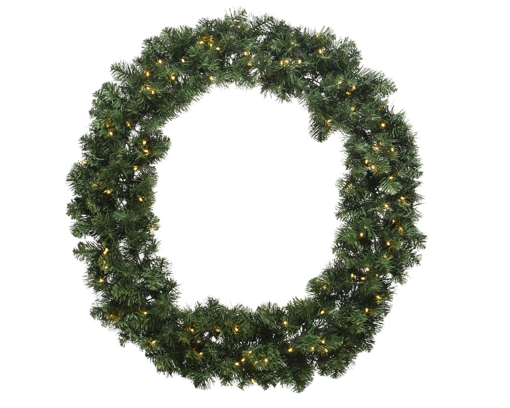 CORONA IMPERIAL WREATH BO CON LUZ VERDE dia35.00-H8.00cm-20L