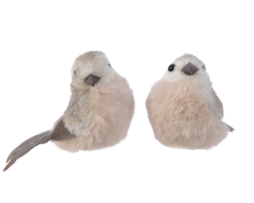 BIRD POLYESTER LIGHT GREY L6.00-W14.00-H8.00cm