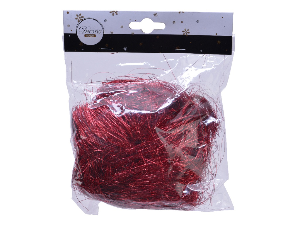 BOLSA DE TINSEL SUELTO - CHRISTMAS RED L5.00-W15.00-H15.00cm