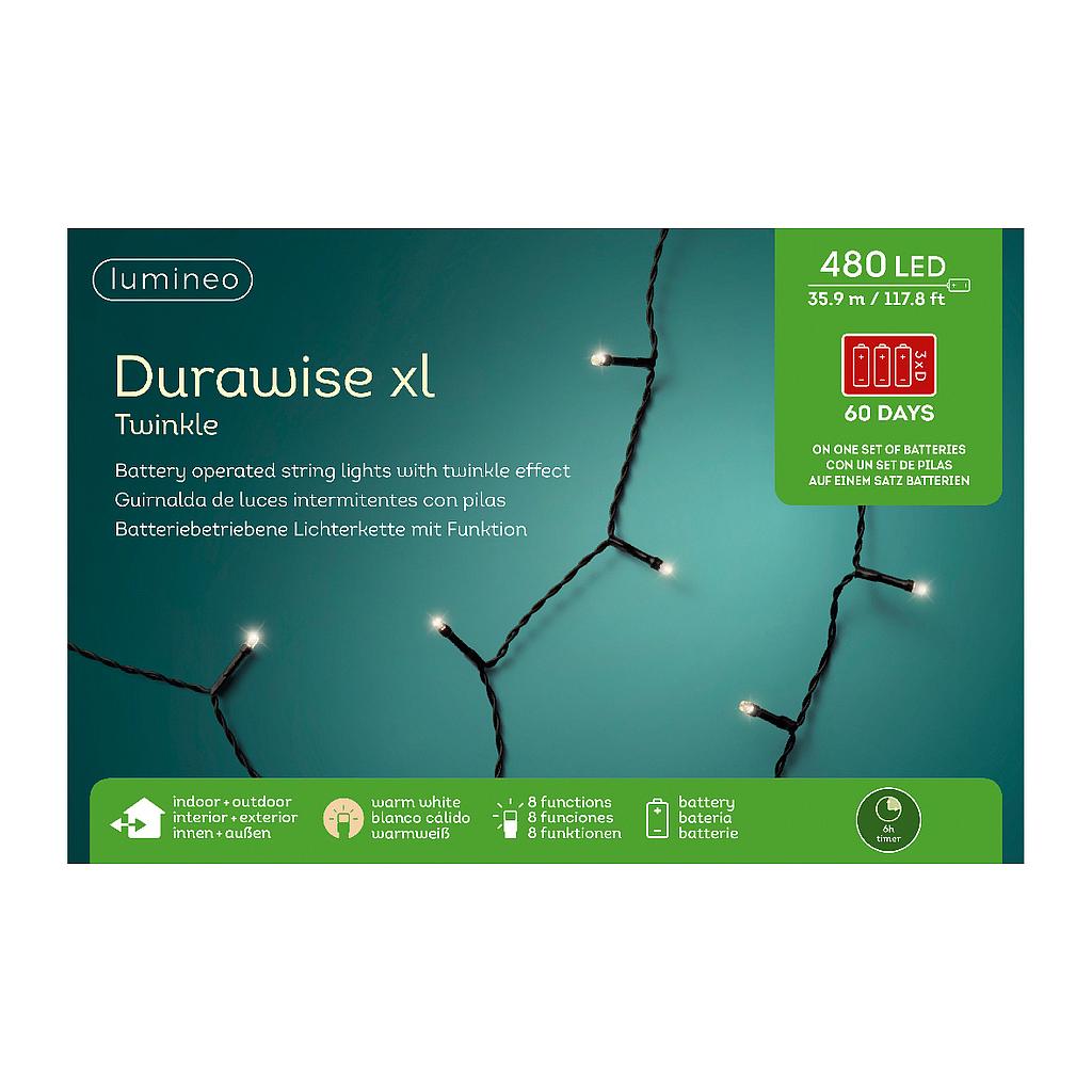 GUIRLANDE DURAWISE XL 3590CM-480LED/BAT/EXT/TIM