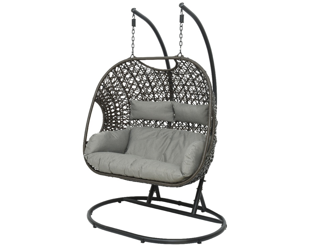 PALERMO EGG CHAIR WICKER BROWN L120-W134-H196cm