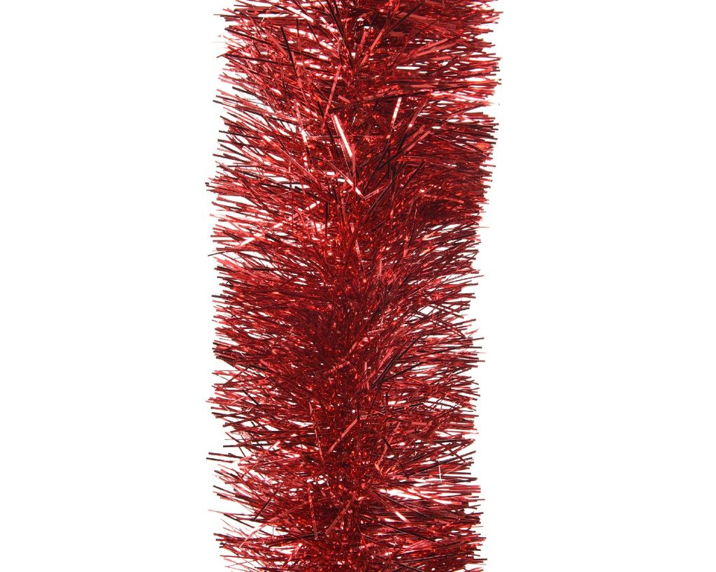 GUIRNALDA TINSEL PVC -  CHRISTMAS RED - dia10.00-L270.00cm