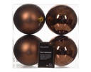 BOLA PLASTICO - MARRÓN (ESPRESSO) - DIAM 10 CM -  CAJA DE 4 BOLAS