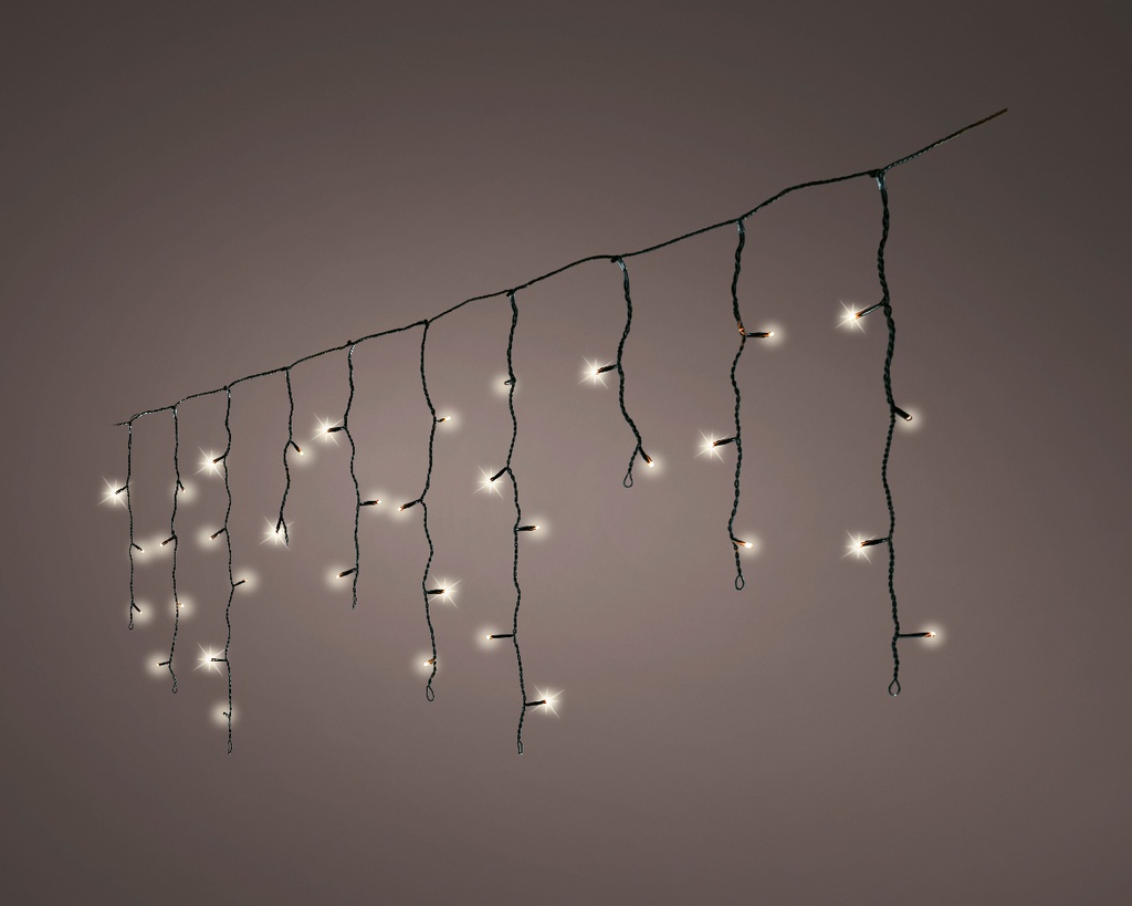 ***LED ICICLE LIGHTS OUTDOOR BLACK/WARM WHITE L750.00cm-175L