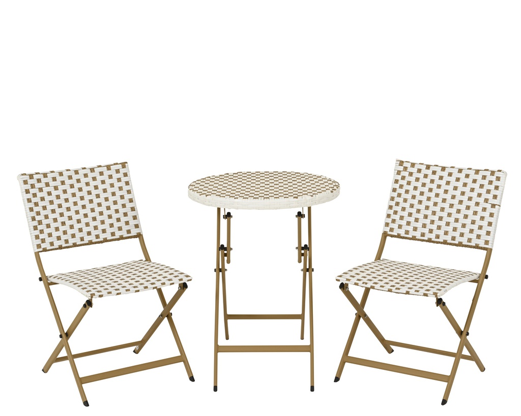 SET DE EXTERIOR "BELLANO" - MESA Y DOS SILLAS -  L55.00-W41.00-H77.00cm