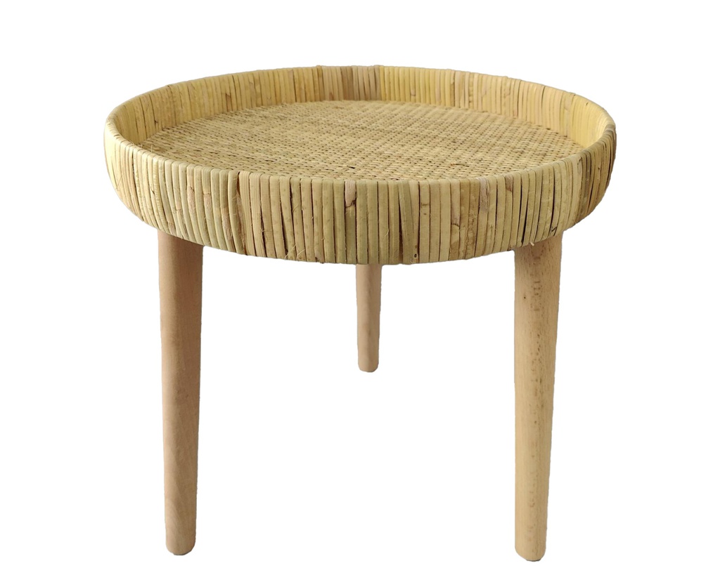 ***SIDE TABLE RATTAN NATURAL dia40.50-H40.00cm