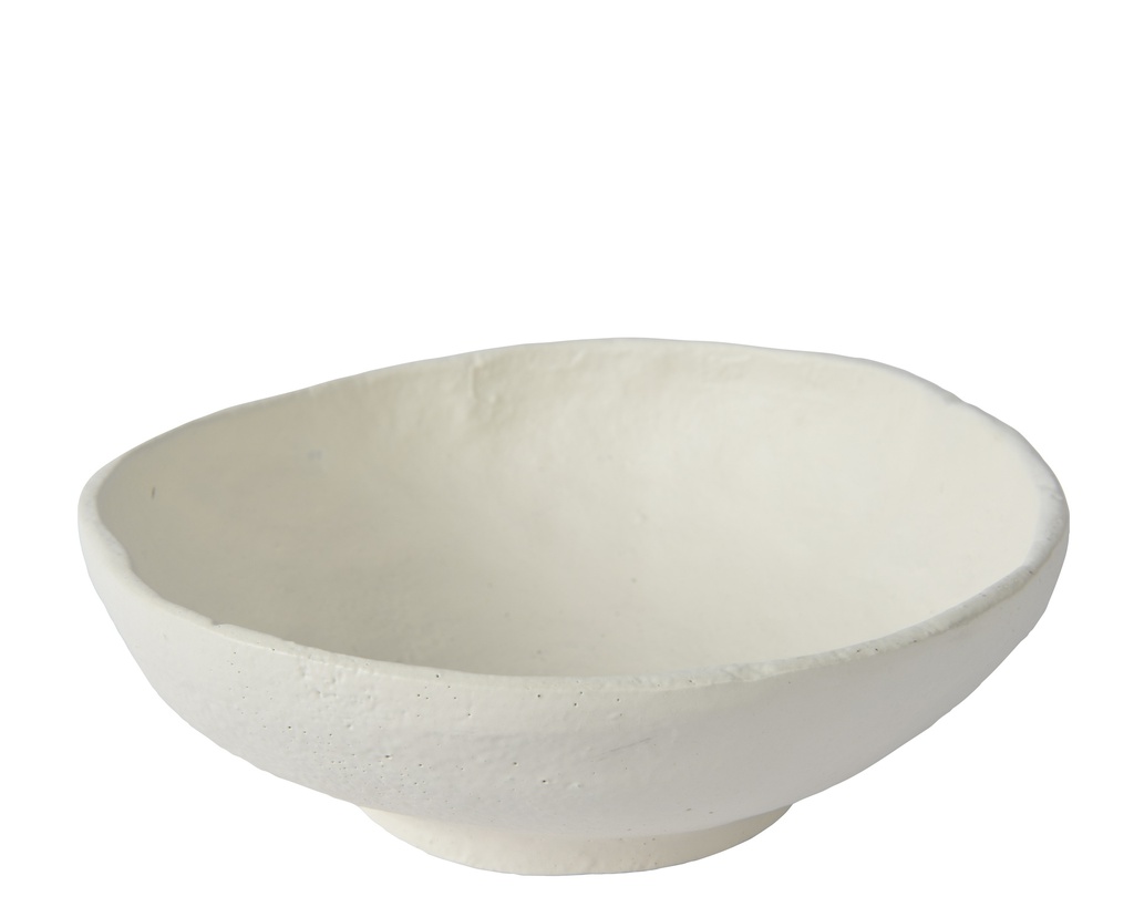 ***DECO BOWL ALUMINIUM IVORY dia17.50-H5.50cm