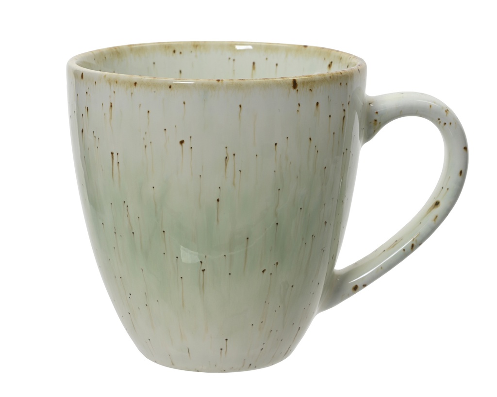 ***MUG STONEWARE GREEN L13.10-W9.40-H9.70cm