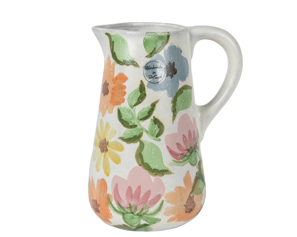 JARRA CERAMICA MOTIVO FLORAL - L20.00-W16.00-H25.50cm