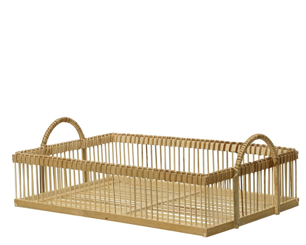 ***TRAY BAMBOO NATURAL L38.00-W24.00-H13.50cm