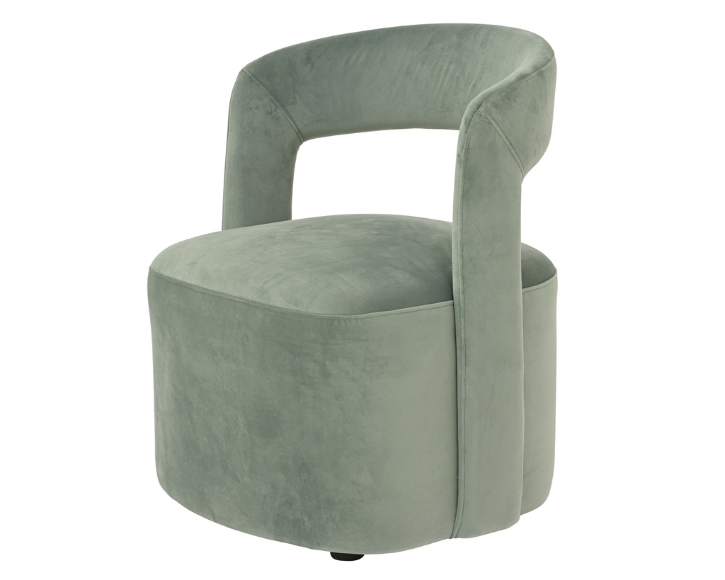 SILLON TERCIOPELO -  VERDE ESMERALDA -  L55.00-W51.00-H66.00cm