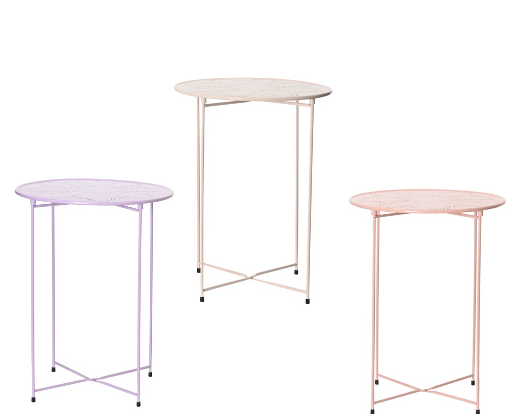 ***SIDE TABLE IRON ASSORTED dia46.50-H62.00cm