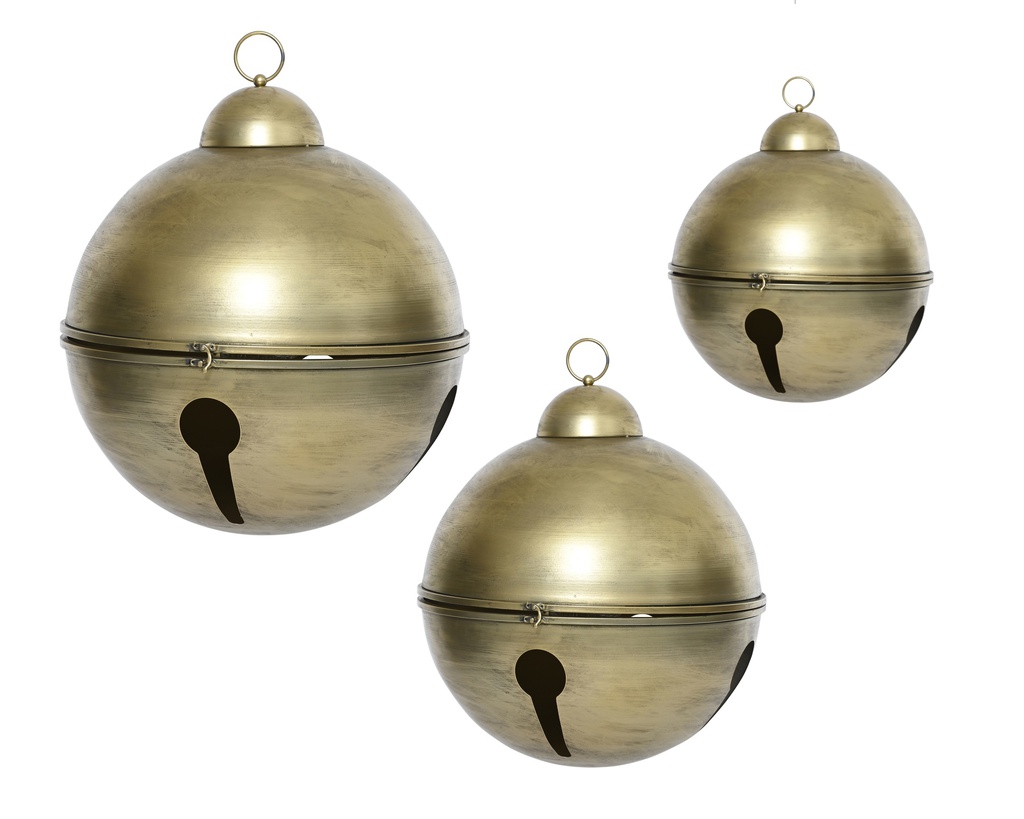SET DE 3 CASCABELES DORADOS - DIAM 58CM