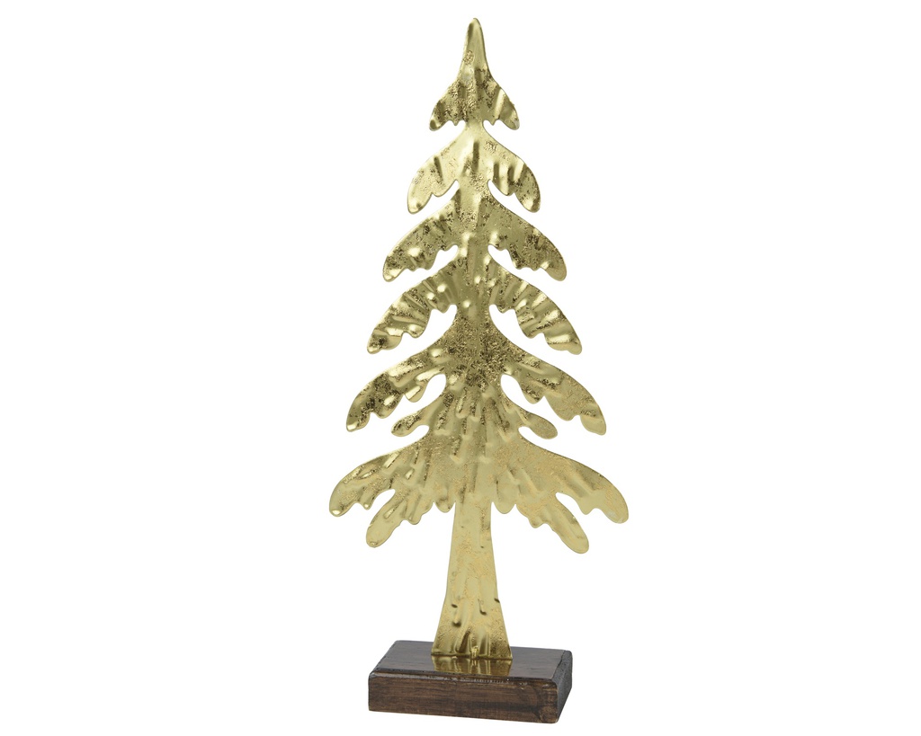 ARBOL DE METAL  MARTILLADO - DORADO - PRECIO TOP - L5.00-W14.00-H31.50cm