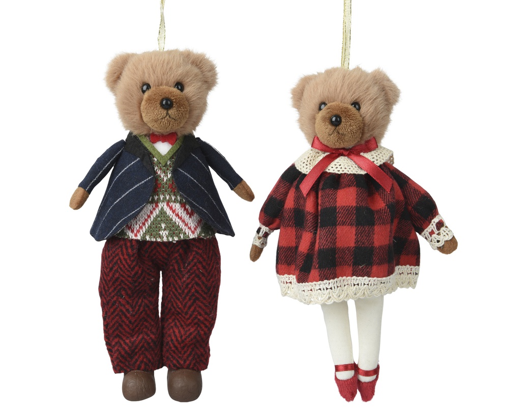 ***BEAR POLYESTER WITH BLUE JACKET 0 L8.00-W5.00-H18.00cm