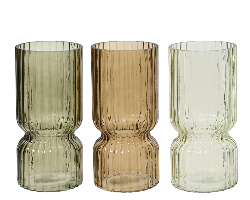 JARRON CRISTAL - dia11.00-H23.00cm - 3 COLORES - PRECIO UD