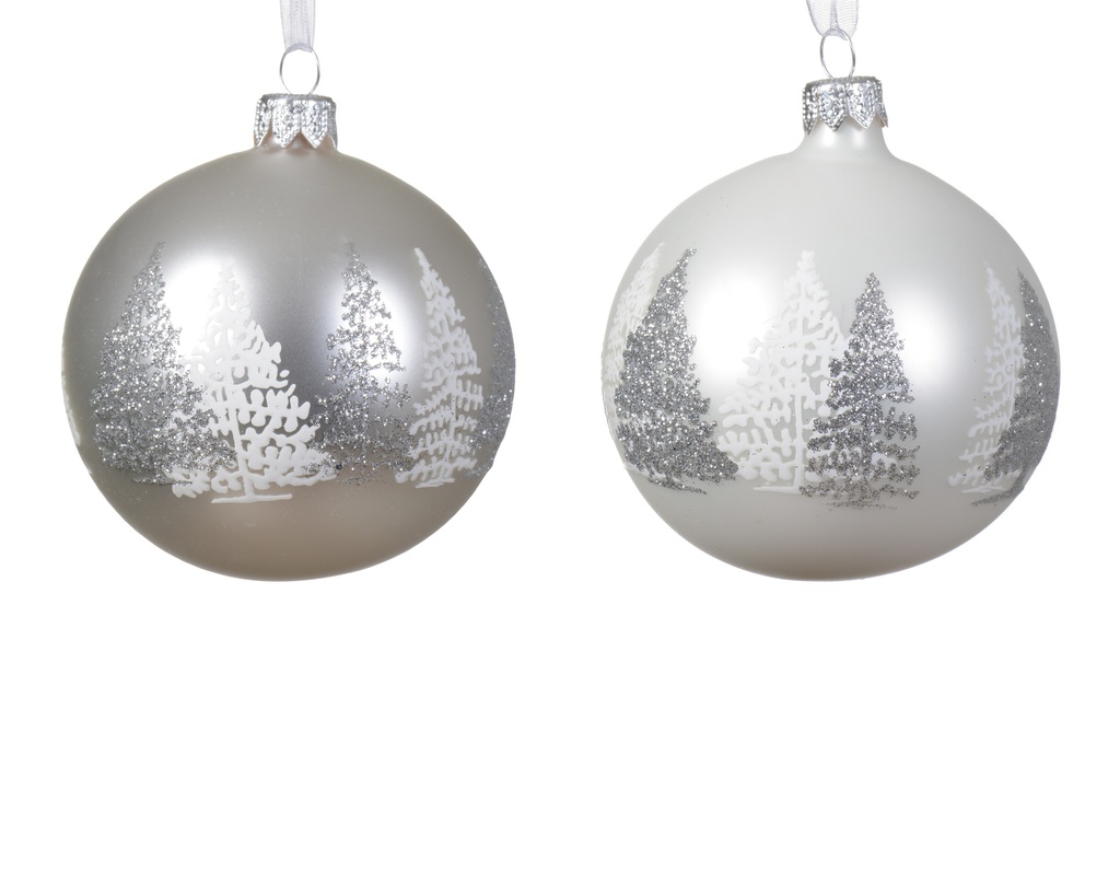 ***BAUBLES GLASS CHRISTMAS TREE BORDER ASSORTED dia8.00cm