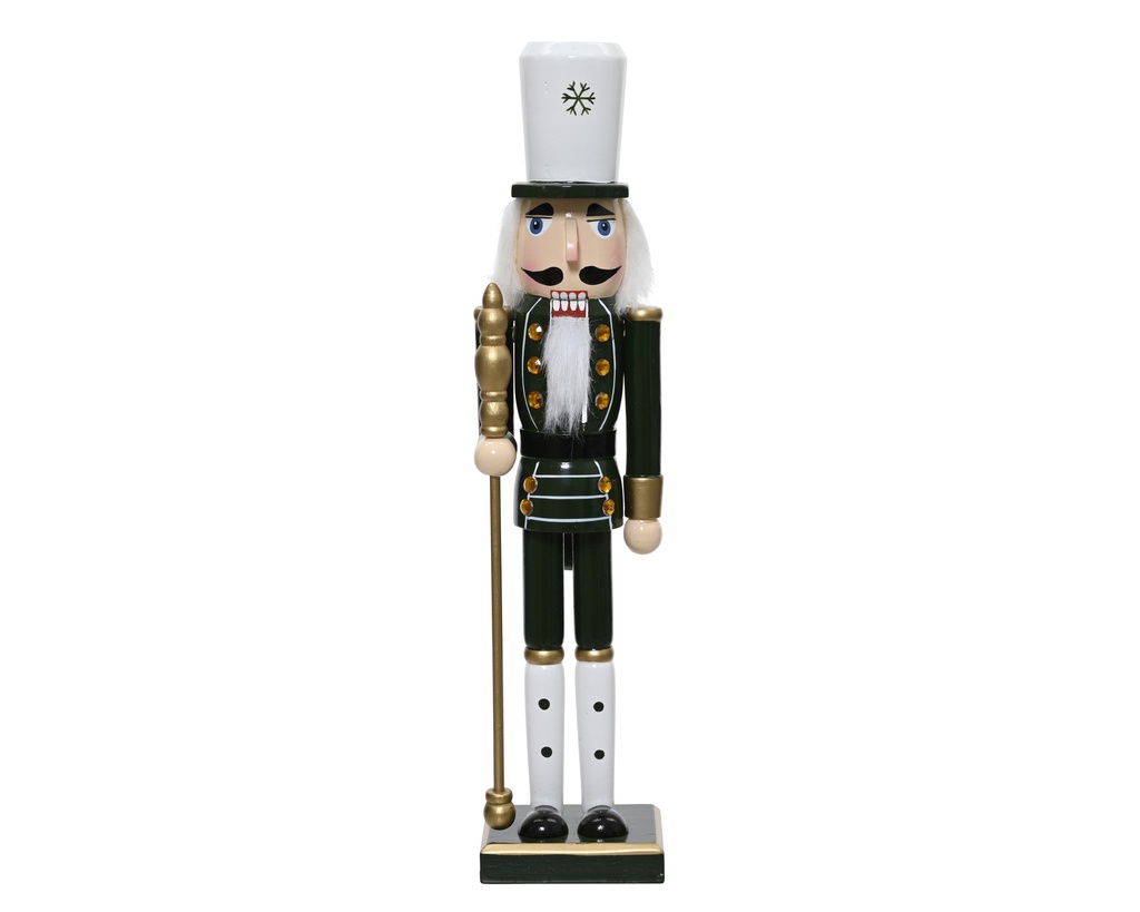 ***NUTCRACKER PINEWOOD GREEN/COLOUR(S) L9.00-W7.50-H38.00cm