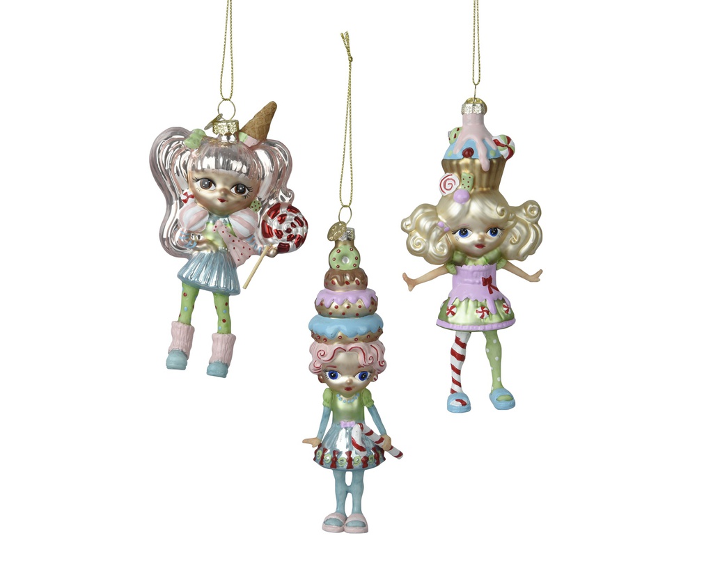 ***GIRL GLASS ASSORTED L8.40-W3.80-H13.80cm