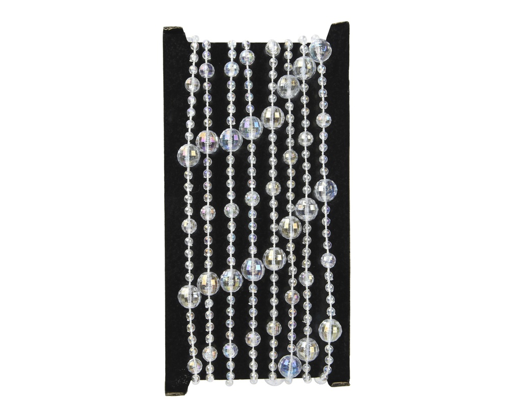 ***BEAD GARLAND PLASTIC TRANSPARENT L270.00-W1.00-H1.00cm