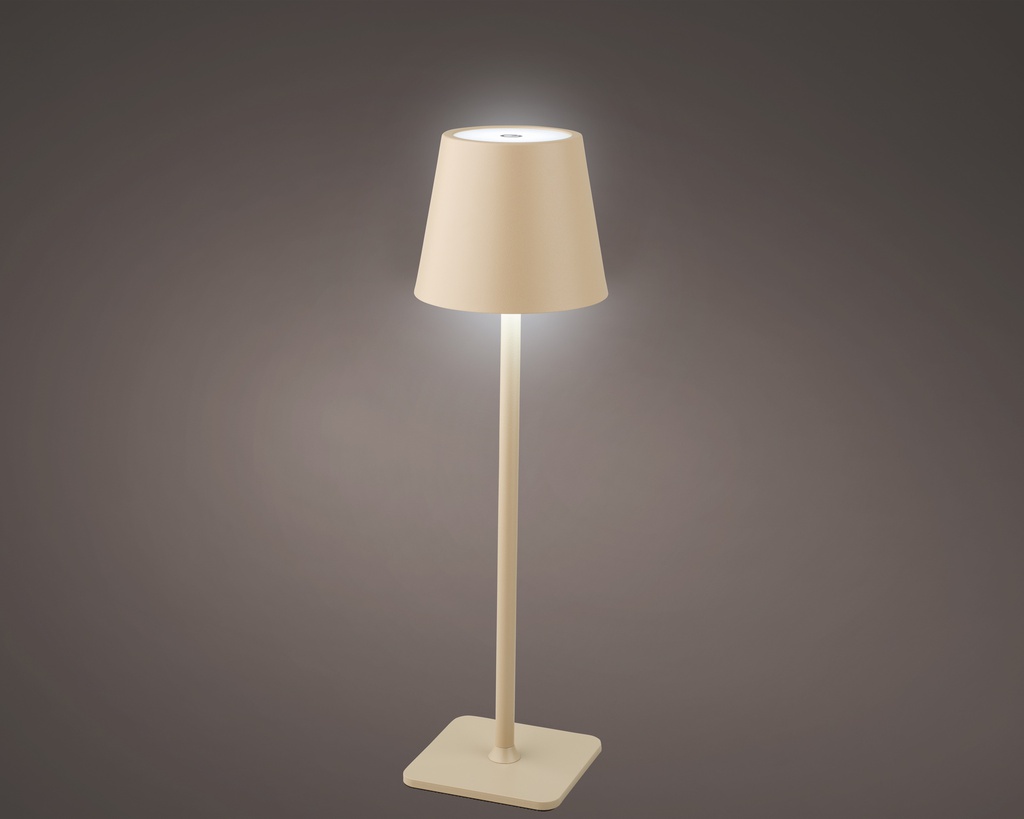 LAMPE LED DE CHEVET - LUMIERE CHAUDE - SABLE - dia11.00-H37.00cm-56L